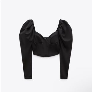 Corset Style Top Noir